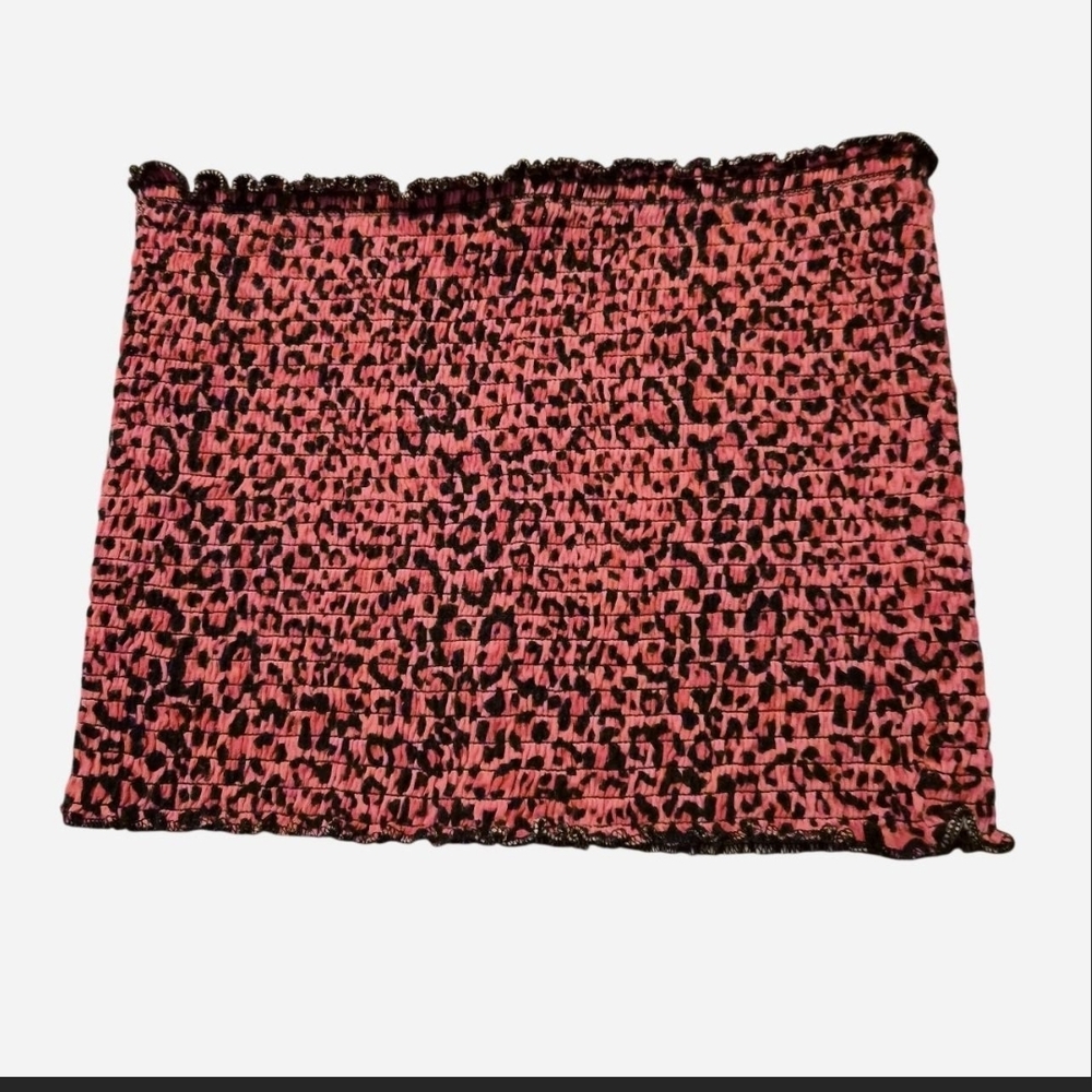 Zenana Pink and Black Tube Top